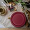 24 Count Paper Plates Burgundy Round Disposable for Cake Snacks and Entertaining 7"